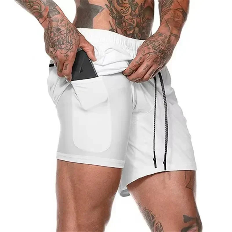 Running Shorts Men Gym Sports Shorts 2 In 1 Workout Training Gym Fitness Jogging Short Pants Summer Men Shorts 260624 - view 5