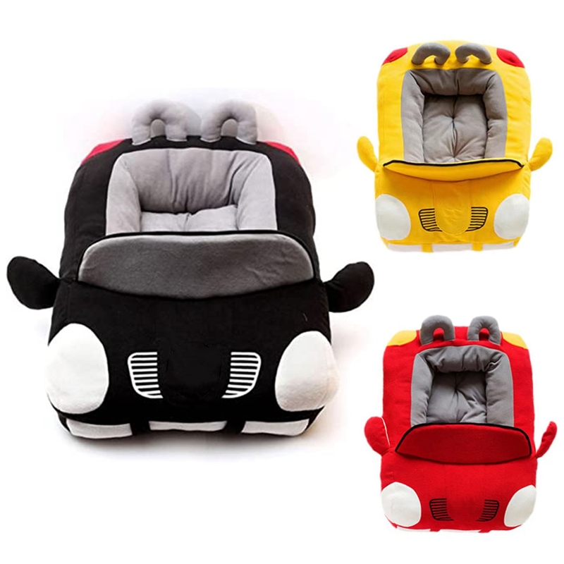 Cool Sports Car Shaped Dogs Bed Houses Kennels for Chihuahua Yorkie Small Cat House Warm Soft Puppy Sofa Kennel Fashionable Dog Birthday Gift Househol