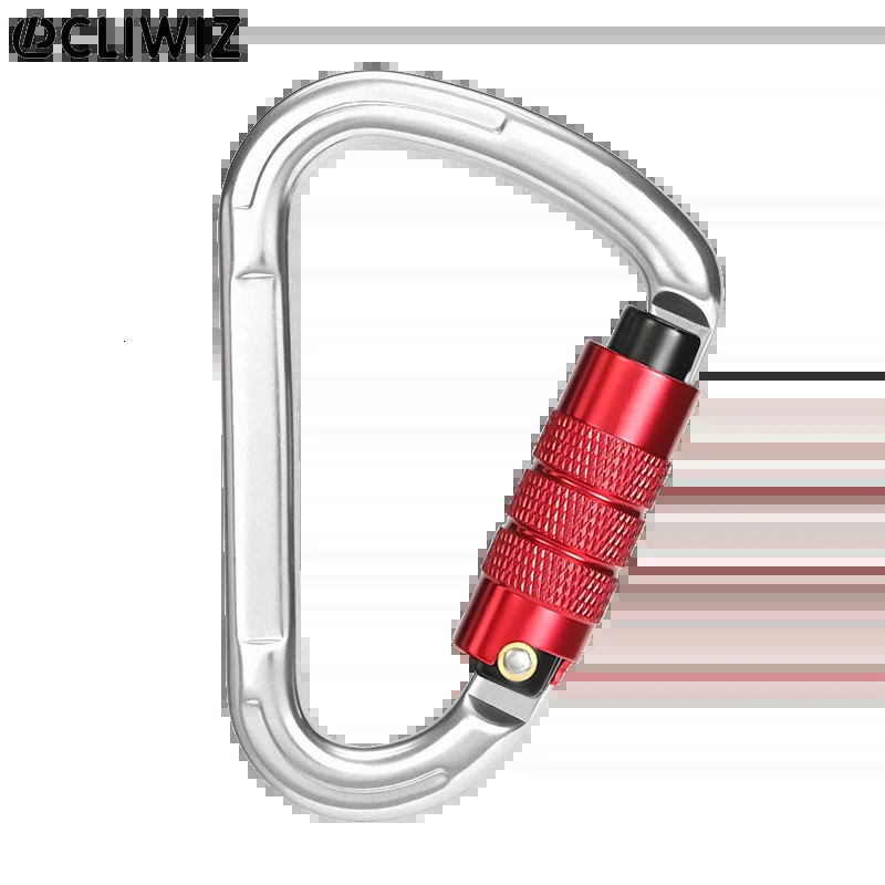 CLIWIZ 25KN Heavy Duty HMS Type Carabiner Aviation Aluminum 7075 Snap Hooks Safety Master Lock Climbing Carabiner with CE 260622