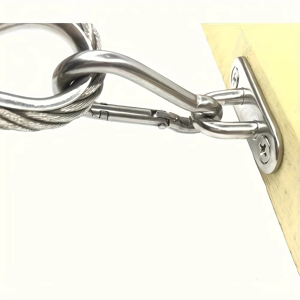 10-Pack Outdoor Key Rings 50mm Spring Lock Hooks Carabiner Keychains Durable Spring Clasps for Camping And Travel 260622 - view 7