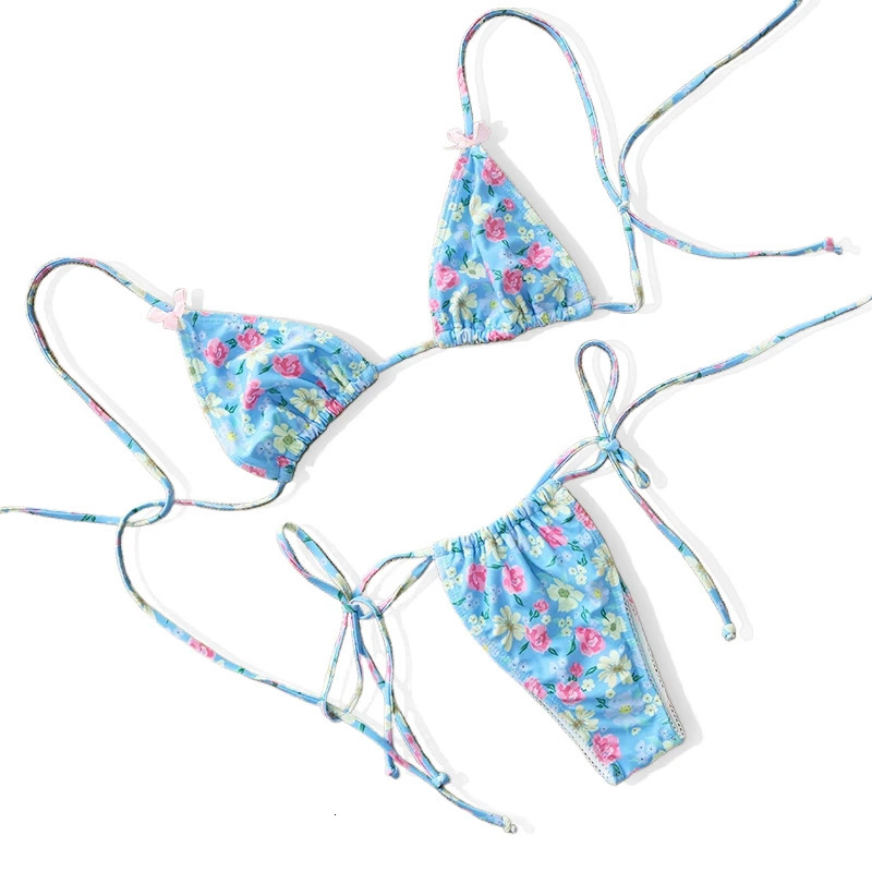 Micro Bikini Push Up Women Swimsuits Sexy Female Swimwear Brazilian Bikini Set Thong Biquini Swim Suits Print Beachwear 260622 - view 7