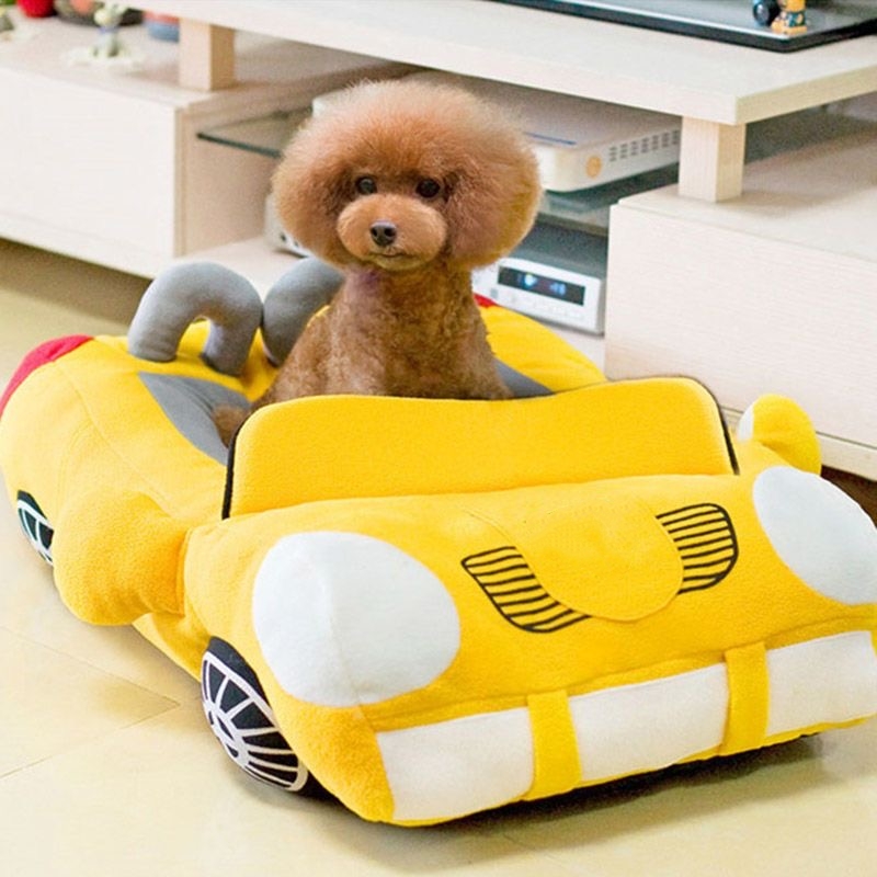 Cool Sports Car Shaped Dogs Bed Houses Kennels for Chihuahua Yorkie Small Cat House Warm Soft Puppy Sofa Kennel Fashionable Dog Birthday Gift Househol - view 5