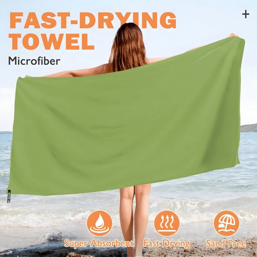Beach Towel OversizedThick Sand Free Microfiber Quick Dry Towel 315x71 Super Absorbent Soft Swim BeachTowels for Men Women 260622 - view 4