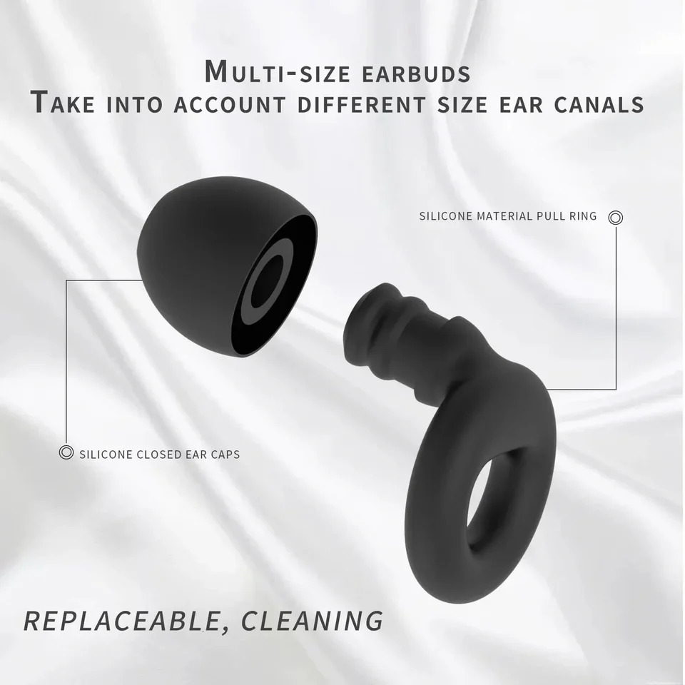 Quiet Ear Plugs for Noise Soft Protection for SleepSwim Work 8 Ear Tips in XS/S/M/L 260624 - view 5