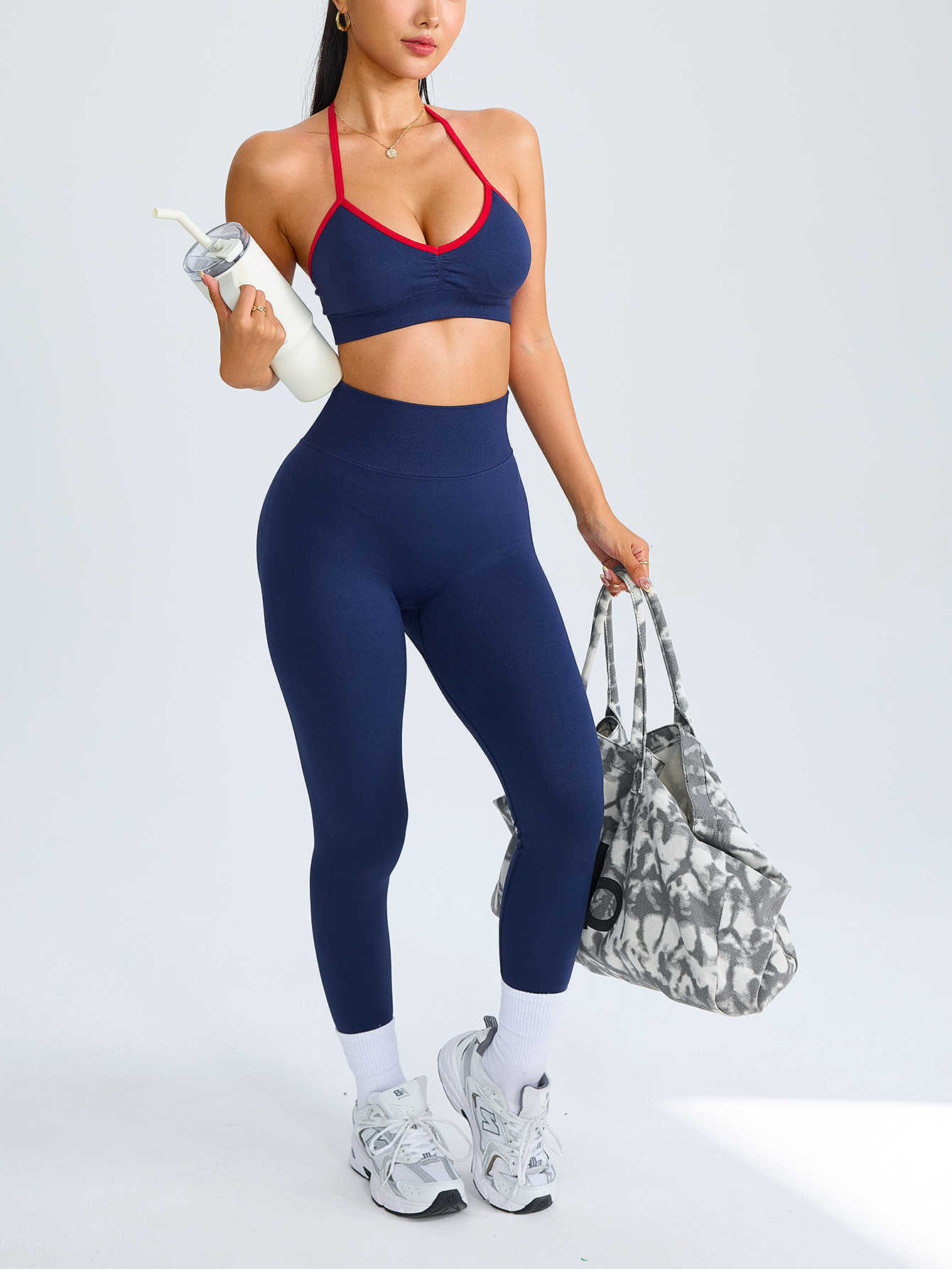 Legging 2 pcs/set Vest Yoga Seamless Workout Outfit Squat-Proof Sportswear Woman Gym Yoga Clothes Women Tracksuit Activewear New M260626