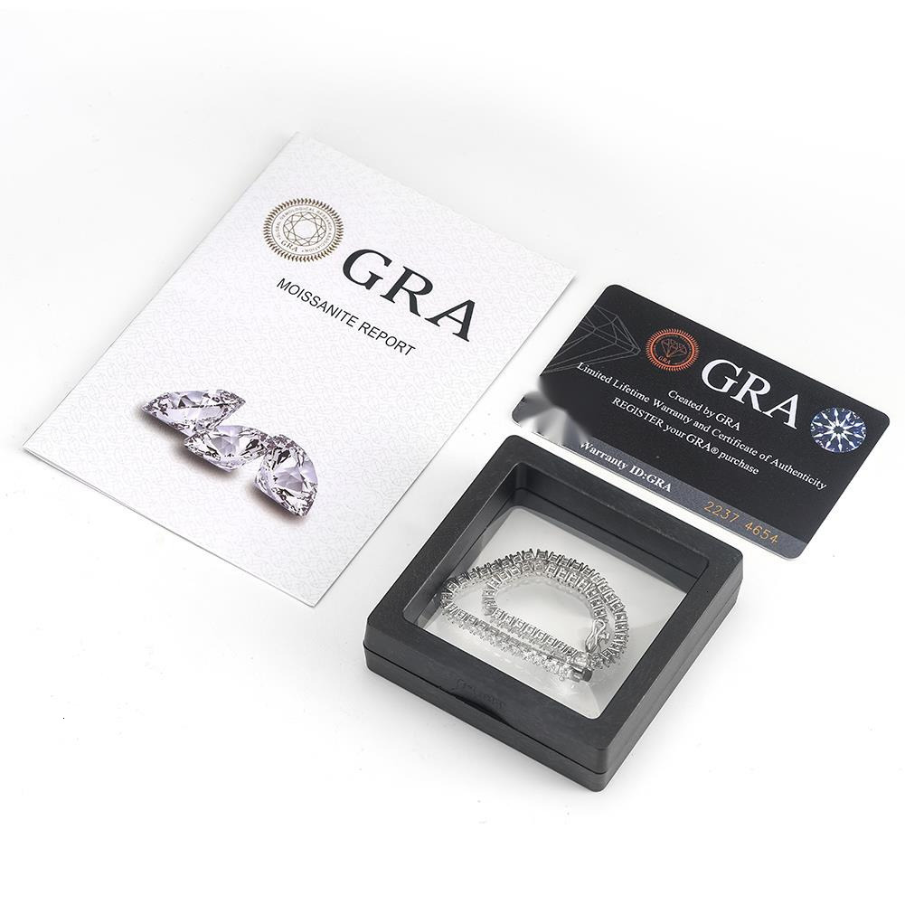 Unique High Quality Pass Diamond Tester 925 Sterling Silver 2mm-5mm Moissanite Tennis Chain Bracelet for Certification Rhodium - view 6
