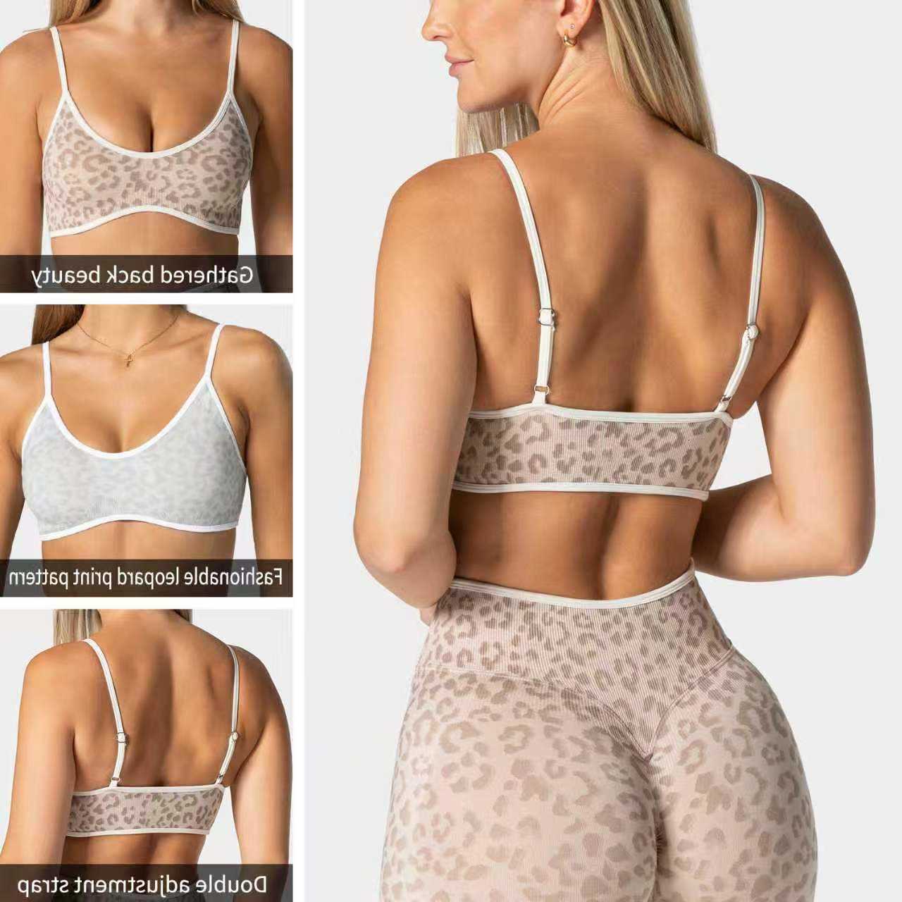 Backless Strappy Sports Yoga Bra Gym Bra Scrunch Push-up Removable Cups Women Workout Clothing Gym Top Halter Sport Bras M260626