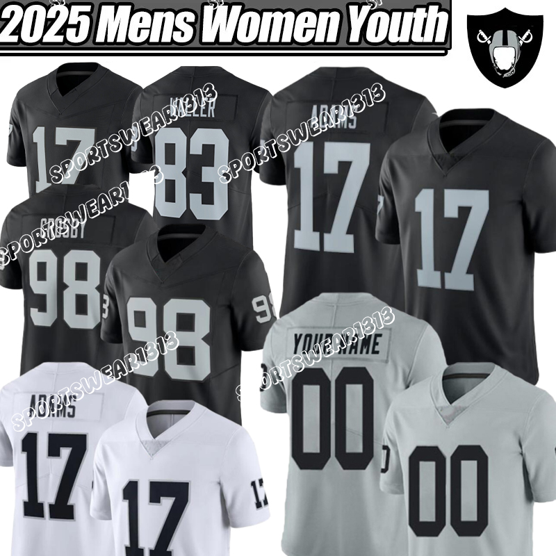 Maglia Lasvegas Raider Ashton Jeanty Maxx Crosby Brock Bowers Geno Smith Bo Jackson Marcus Allen Jakobi Meyers Maglie Da Calcio-image