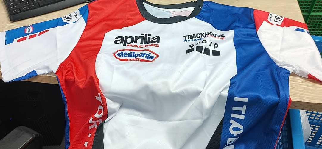 Motorcycle Race Aprilia Trackhouse Team White Coated Workwear 2024 Mens T-Shirts Summer Leisure Breathable T-shirt Sportswear W250214