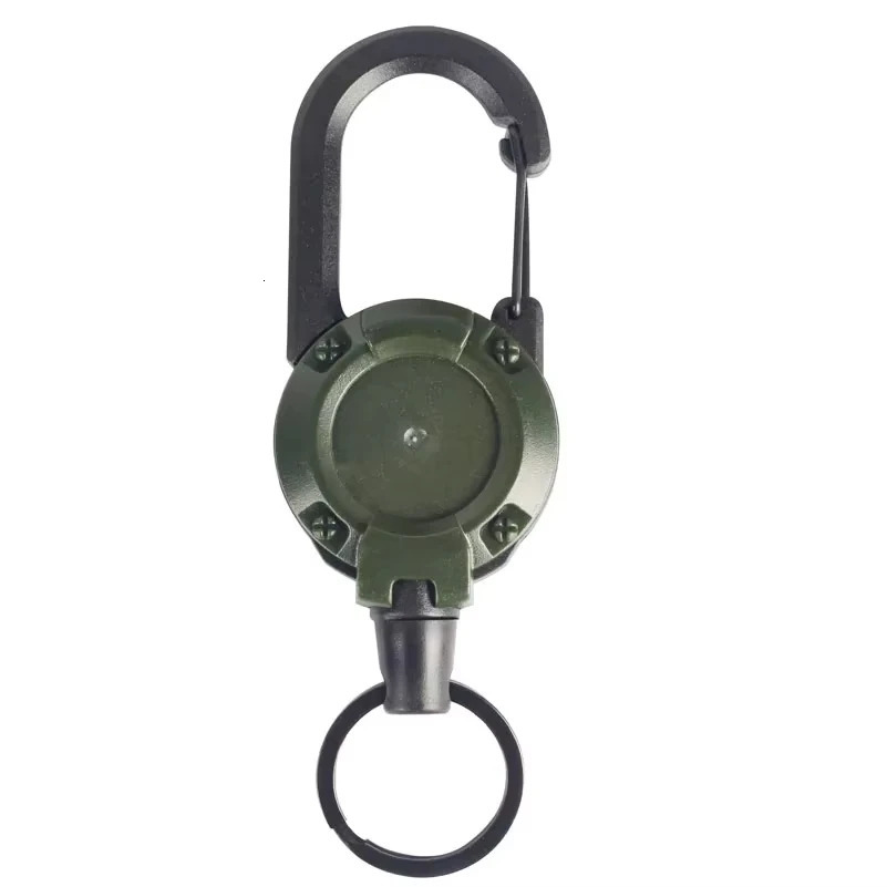 Outdoor Sporty Retractable Key Chain Tool - Heavy Duty Steel Wire Rope Sturdy Carabiner Buckle Spring Key Ring 260622 - view 7