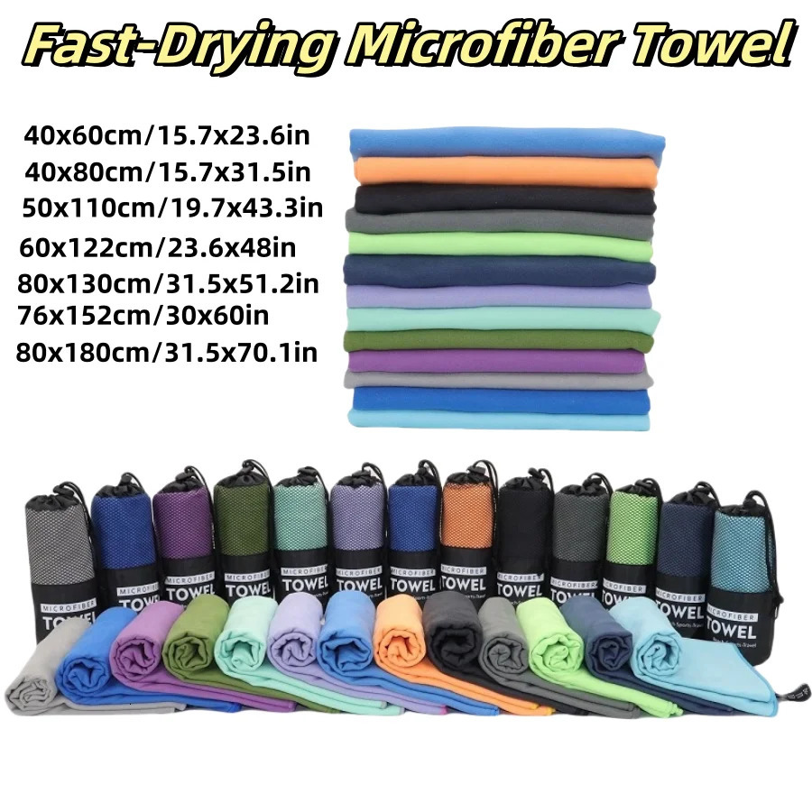 Camping Towels Super Absorbent Fast Drying Microfiber Travel Towel Quick Dry Ultra Soft Compact Gym Towel for Swimming Beach 260622