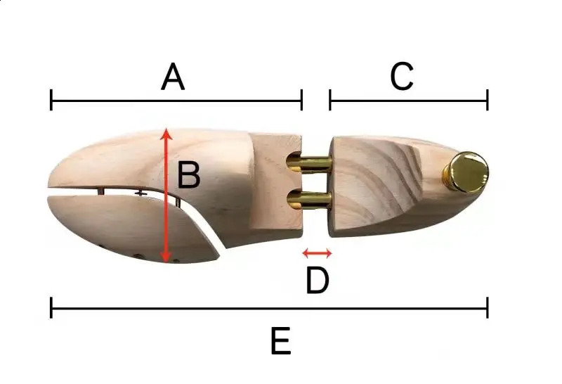Mens and Womens Shoe Trees Twin Tube Adjustable Zealand Pine Wood Shoe Tree a260625 - view 7