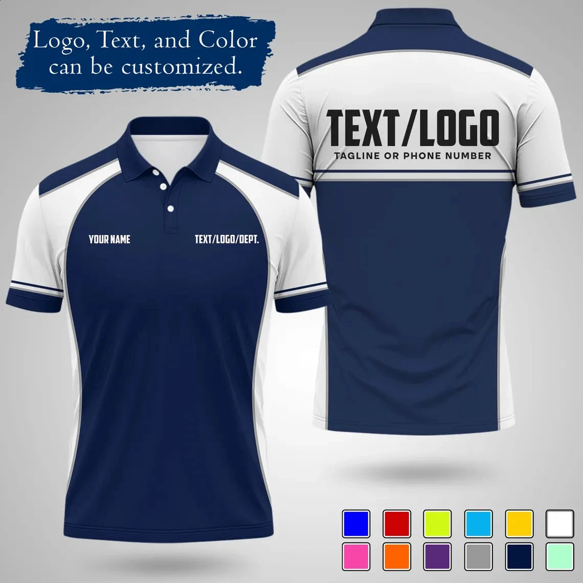 Personalized Team Polo Shirt Customizable diy Name men women short sleeve n summer daily sports Uniforms 260625 - view 6