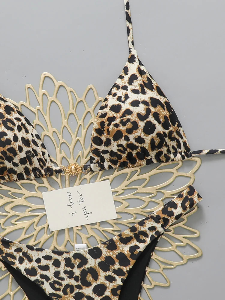 Sexy Leopard Micro Bikini 2026 Women Swimsuit String Female Swimwear Thong Bikinis Set Brazilian Biquini Beach Wear Bathing Suit 260622 - view 3