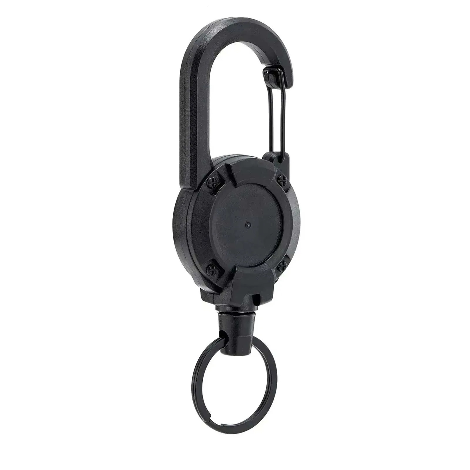 Outdoor Sporty Retractable Key Chain Tool - Heavy Duty Steel Wire Rope Sturdy Carabiner Buckle Spring Key Ring 260622 - view 8