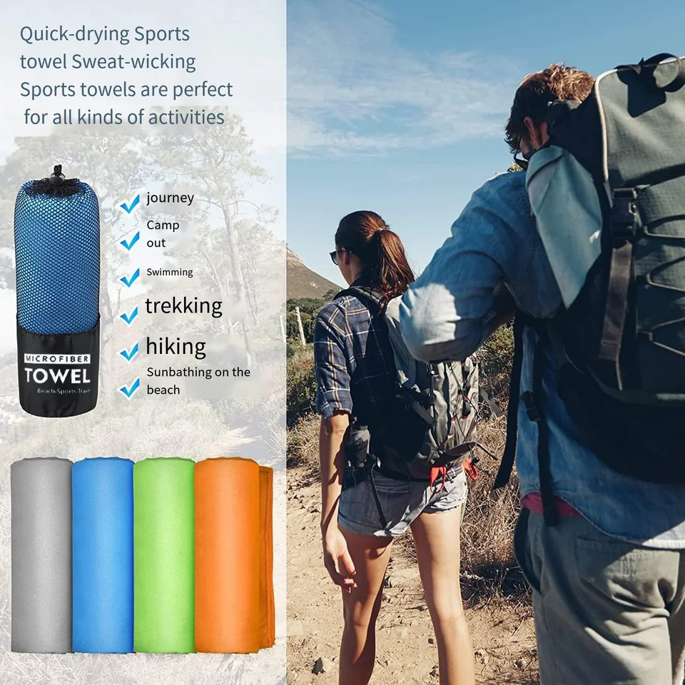Camping Towels Super Absorbent Fast Drying Microfiber Travel Towel Quick Dry Ultra Soft Compact Gym Towel for Swimming Beach 260622 - view 4