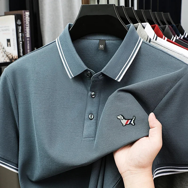 100 pure cotton Mens Polo Tshirt Style Summer Cozy Skinfriendly y highend Commuting Short Sleeve Custom embroidery 260625 - view 6