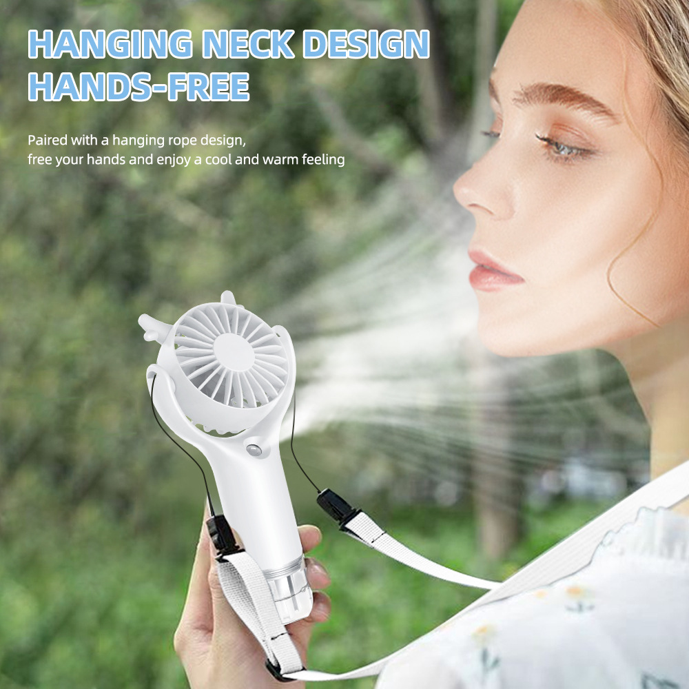 Antler Mist Hand Fan Detachable Water Tank USB Neck Portable Cooling Fan