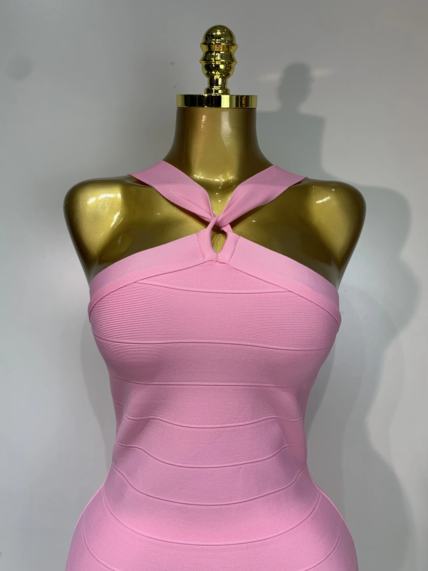 Women Sexy Backless Pink Bodycon Mini Bandage Dresses Elegant Evening Party y Birthday Nightclub Cocktail Prom Gown 260625 - view 6