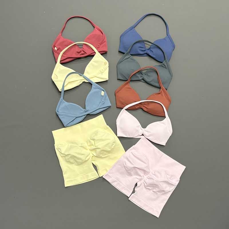 HISTELLO Sports Seamless Yoga 2PCS Set Push Up Women Bra Scrunch Butt Lift Leggings Ultra Soft Comfort Yoga Workout Wear M260626