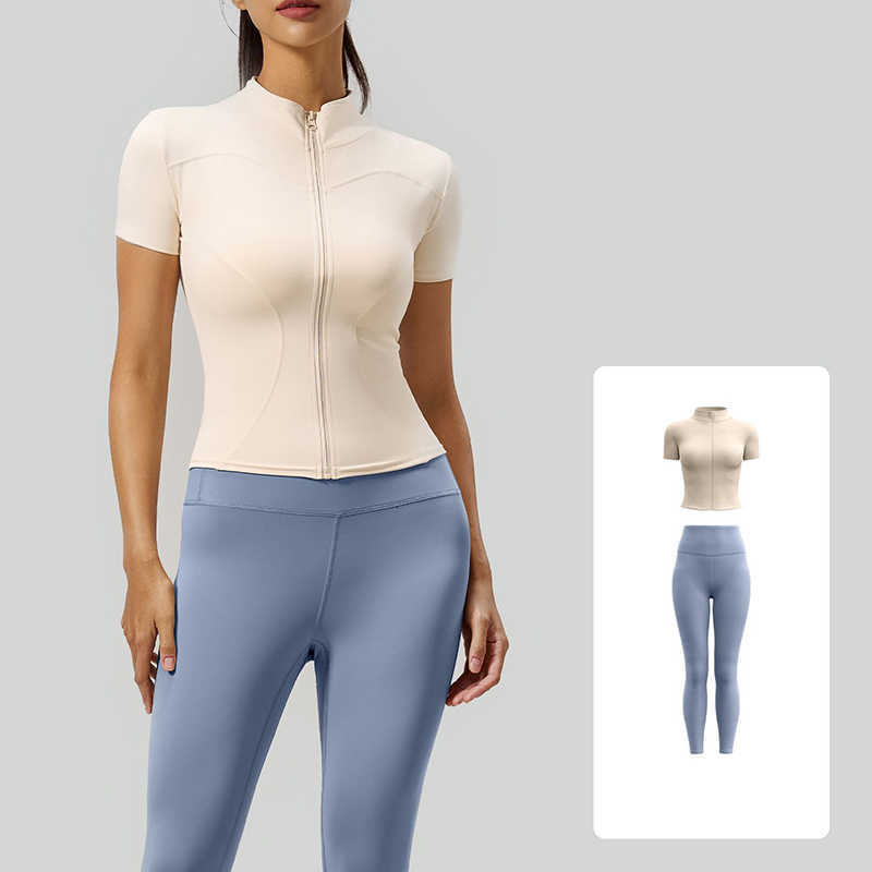 Yoga 2026 Womens 2 Piece Set Short SLEeve Yoga High Waist Yoga LEggings Naked Feeling Pilates FitnESS Activewear M260626