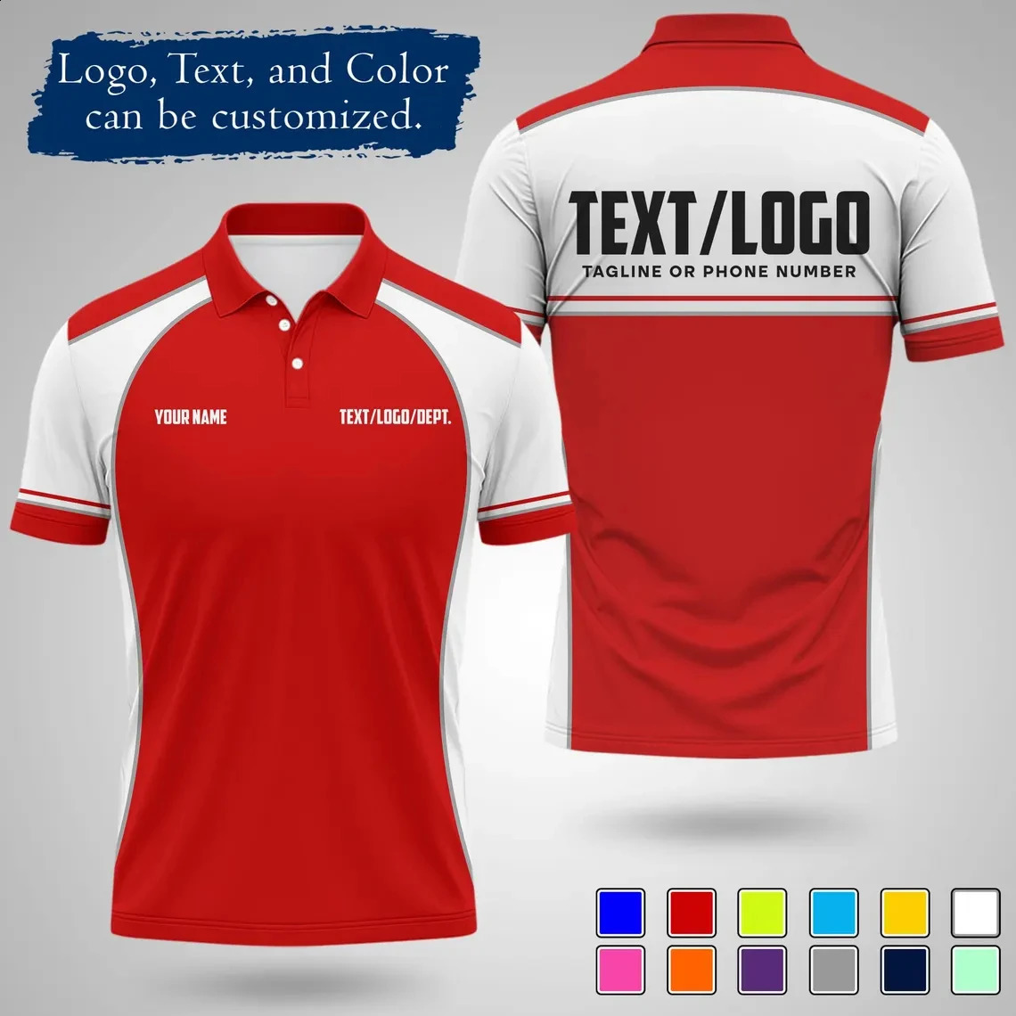 Personalized Team Polo Shirt Customizable diy Name men women short sleeve n summer daily sports Uniforms 260625 - view 5