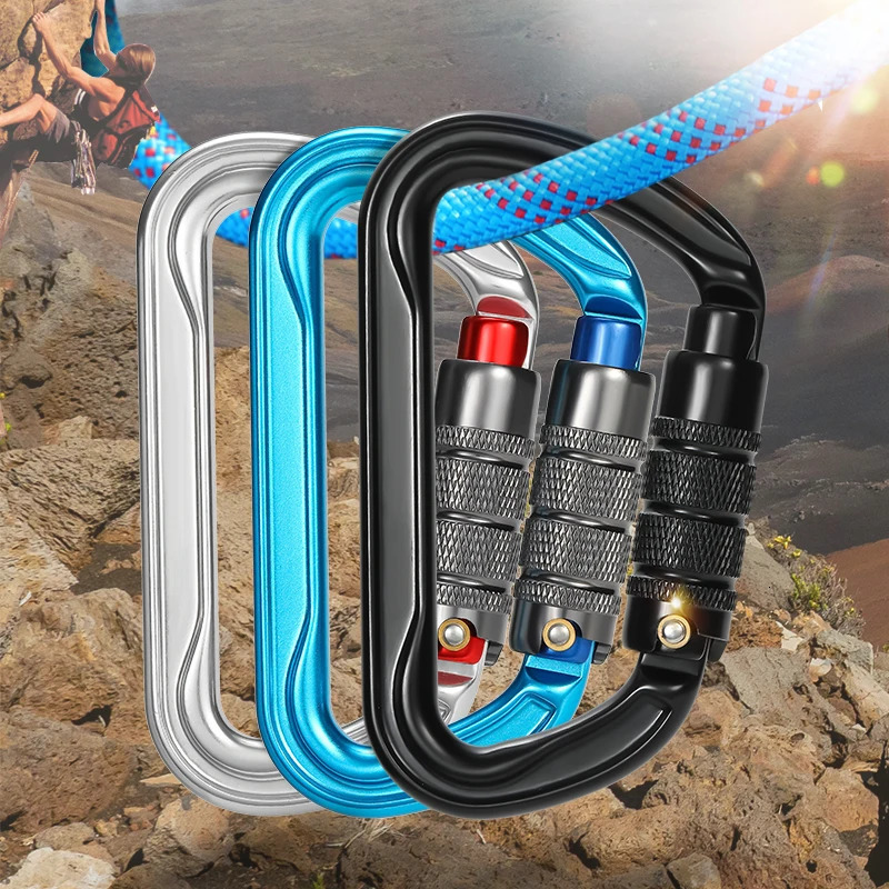 CLIWIZ 30kN Aluminum Safty Climbing Snap Hook Good Quality H Section D-Twist Carabiner Snap Hook CE/UIAA 260622CJ - view 3
