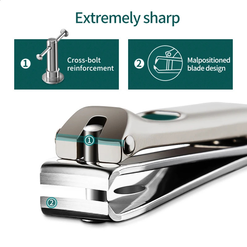 MRGREEN Nail Clippers Stainless Steel Curved blade Clipper Fingernail Scissors Cutter Manicure tools trimmer with nail 260615 - view 3