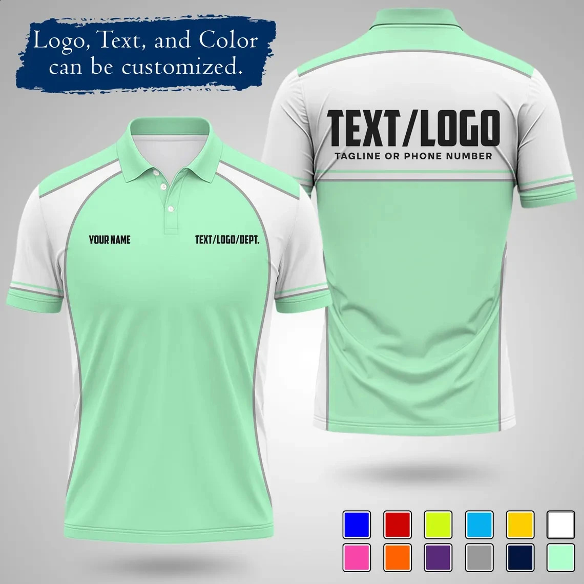 Personalized Team Polo Shirt Customizable diy Name men women short sleeve n summer daily sports Uniforms 260625