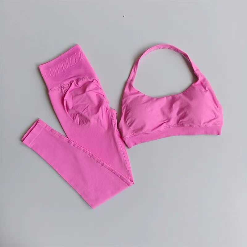 Seamless Yoga Outfit Womens New Beautiful Sports Bra Peach Hip Fitness High Waisted Pants Yoga Wet Pilates M260626