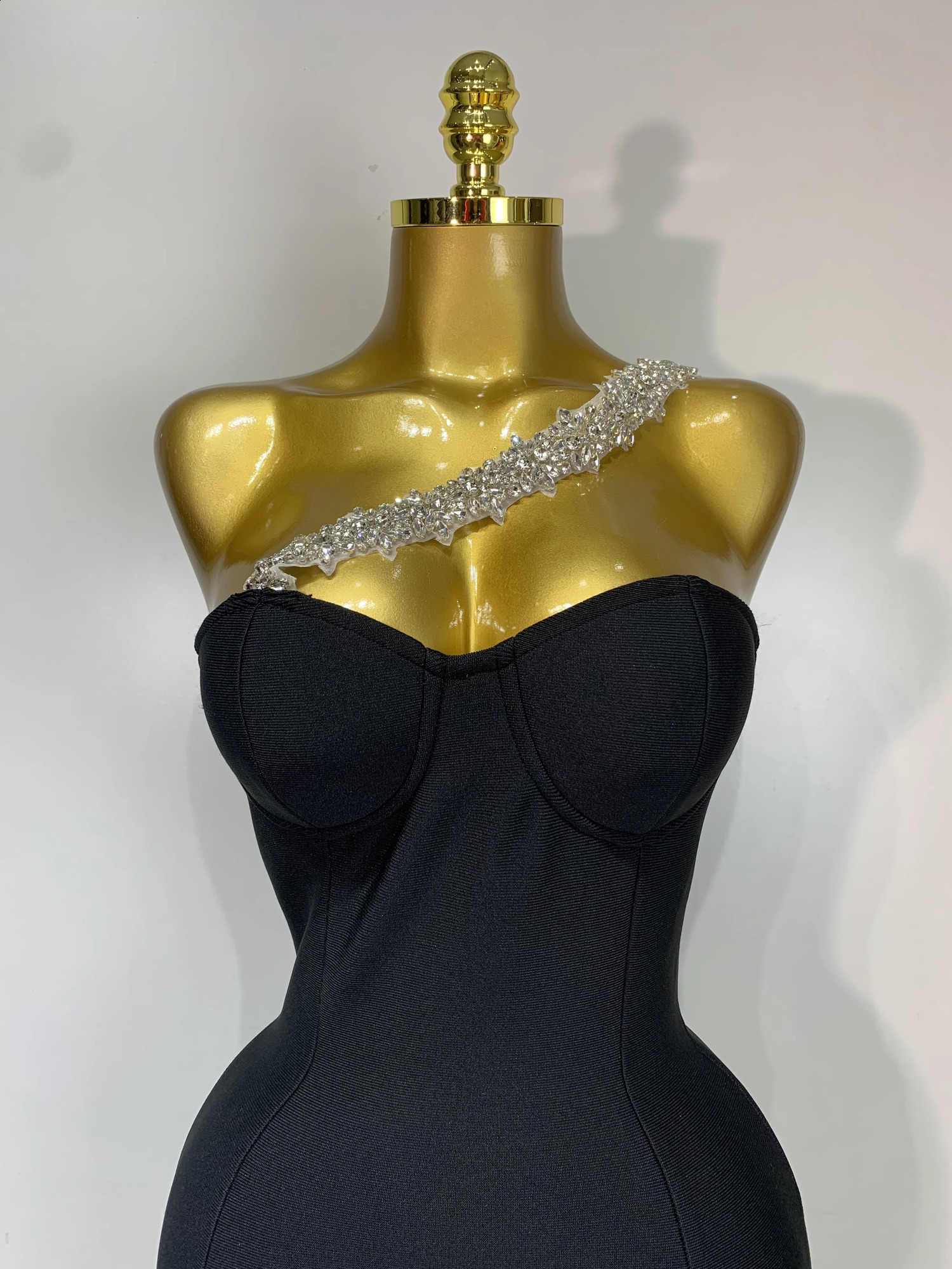Women Sexy Backless Shining Diamond Tassel Bodycon Long Bandage Dress Celebrity Elegant Evening Party Birthday Cocktail 260625 - view 6