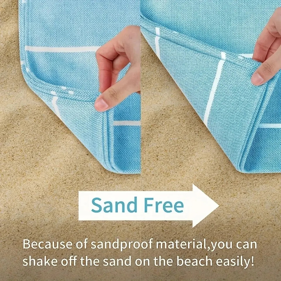 100X180cm Turkish Beach Towel Oversized Sand Free Tassel Quick Dry Swim Extra Large Light Travel for Adults Gifts Accessories 260622 - view 5