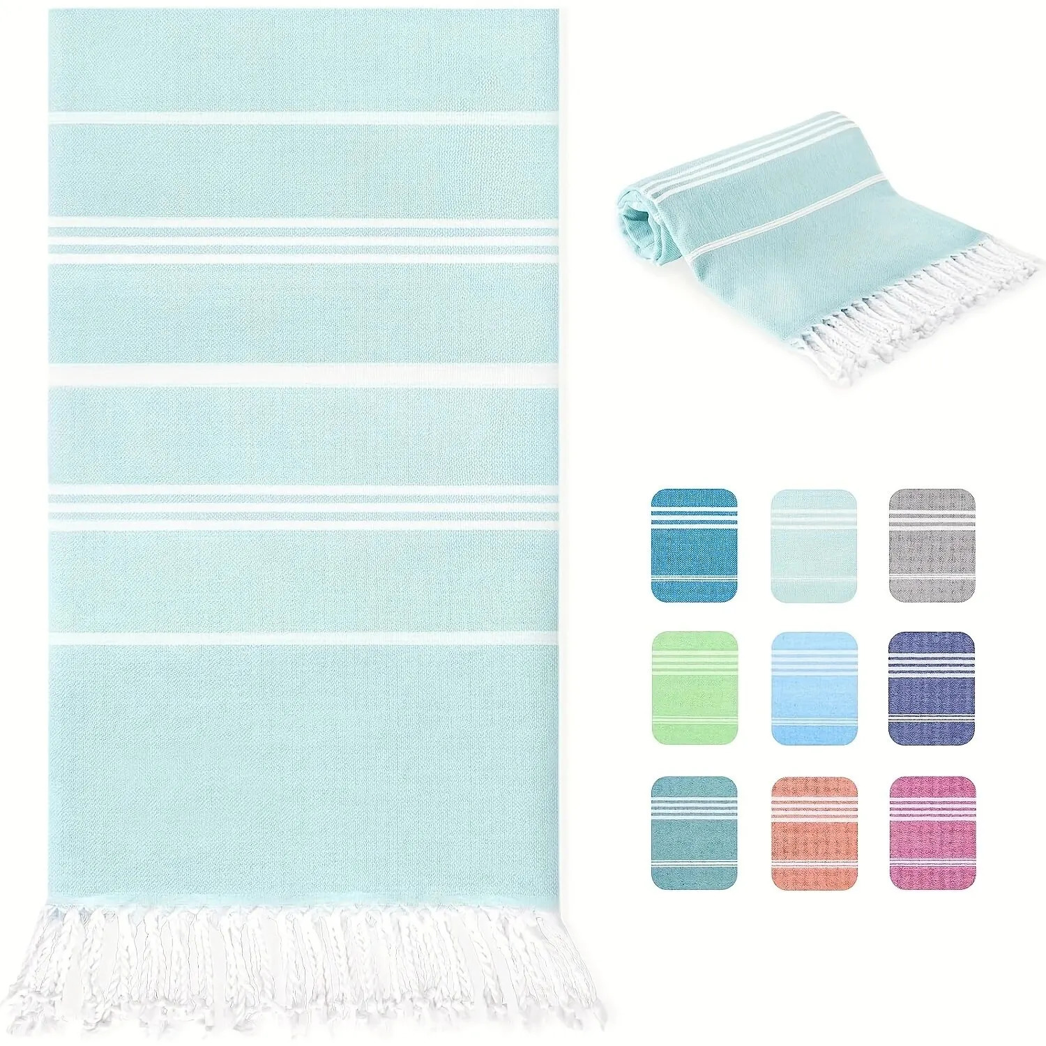 100X180cm Turkish Beach Towel Oversized Sand Free Tassel Quick Dry Swim Extra Large Light Travel for Adults Gifts Accessories 260622