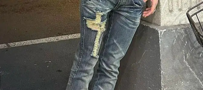 Womens Ripped Denim Pants Korean 2000s American Retro Skinny Abi Low Rise Flare Jeans Long Trousers Japanese Y2k Grunge y260615 - view 5
