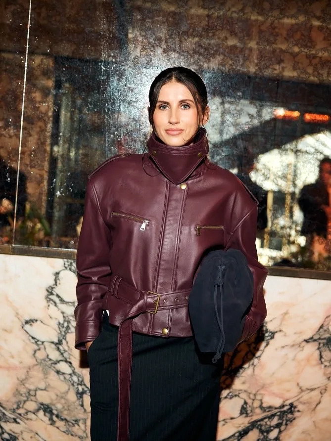 Retro Burgundy Waist Cinching Jacket Women Fashion Lace Up Stand Collar Zipper Bucket Short Jackets Lady High Street Coat 260618 - view 7