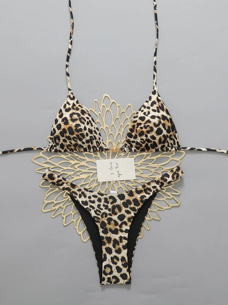 Sexy Leopard Micro Bikini 2026 Women Swimsuit String Female Swimwear Thong Bikinis Set Brazilian Biquini Beach Wear Bathing Suit 260622