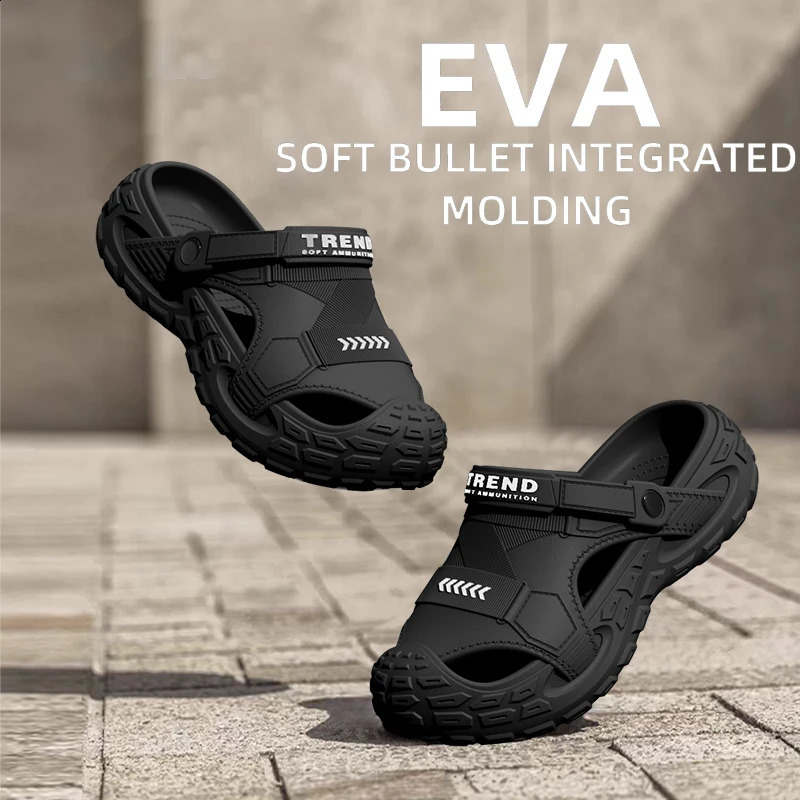 EVA sandals for men in summer thick soft soled for outdoor wear beach shoes for casual sports and perforated shoes a260625 - view 3