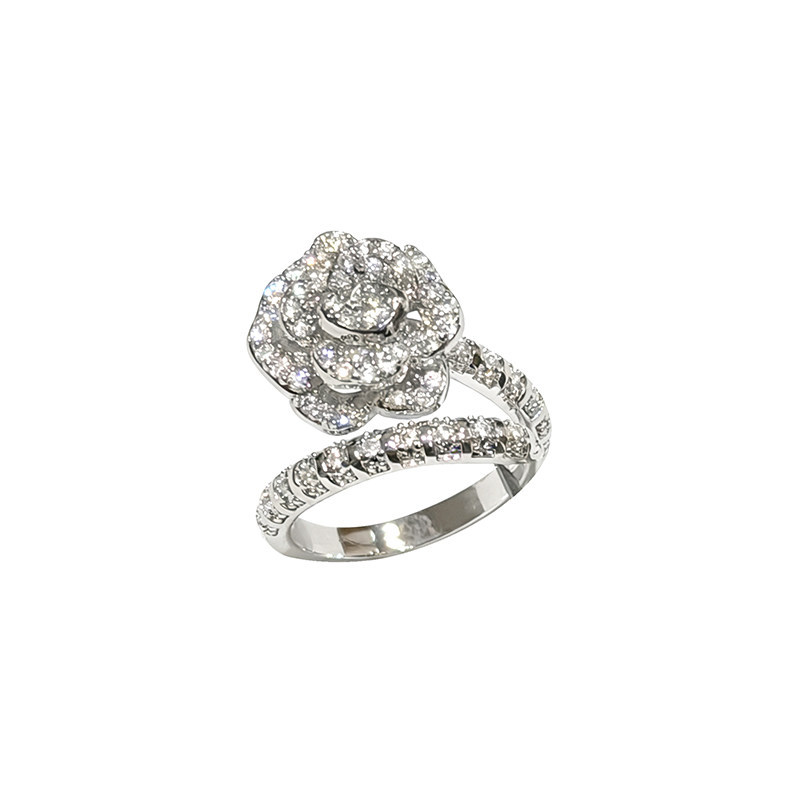 Fashionable luxurious three-dimensional rose ring, exquisite niche design, stylish and versatile index finger ring for women - view 6