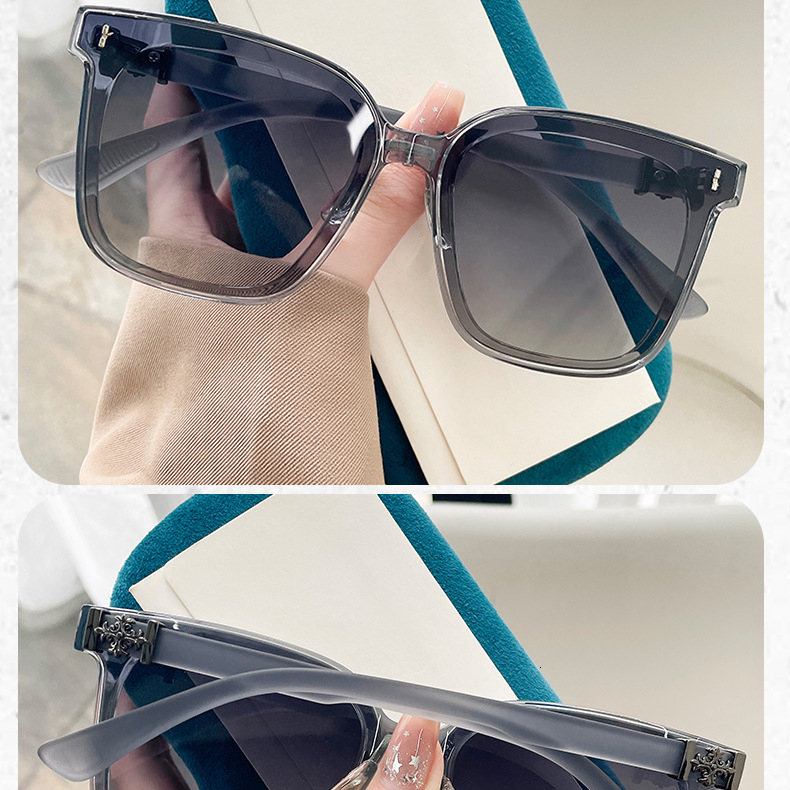 Ladies' Designer Boxy Black Sunglasses Niche Luxury Women's Style Suitable For Square And Round Faces High-end Feeling, 2026 UV Resistant Su - view 7