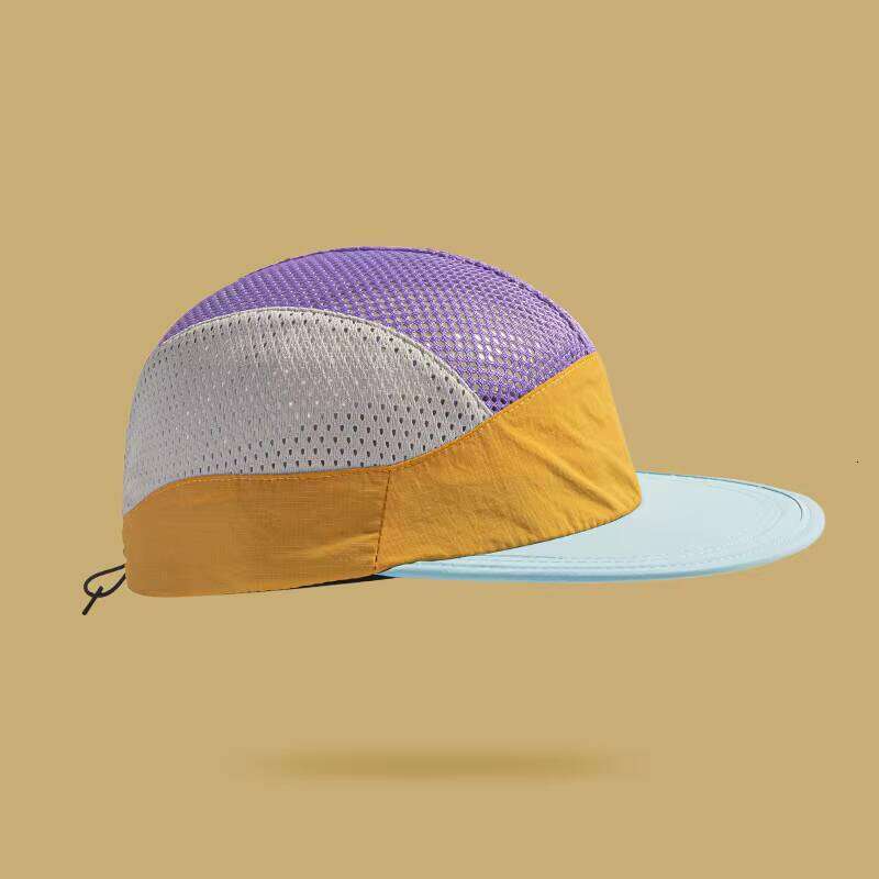 Retro trend color-matched design mesh + quick-drying fabric brimmed baseball cap ,suitable for outdoor sports and sun protection W260626 - view 4