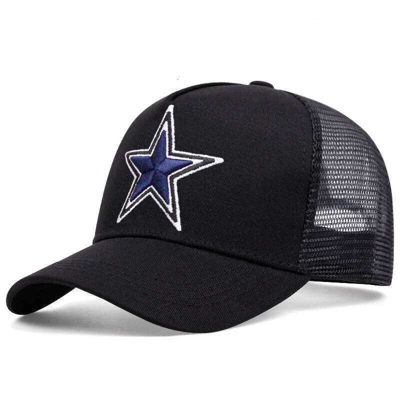 Simple symbol five-pointed star Embroidery outdoors baseball Summer breathability Hip hop mesh cap trucker hat W260626 - view 5