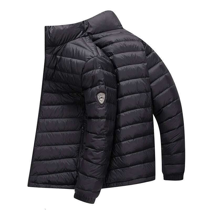 90 white duck men's light warm down jacket with a stand-up collar, fashionable versatile autumn and winter coat J260626 - view 3