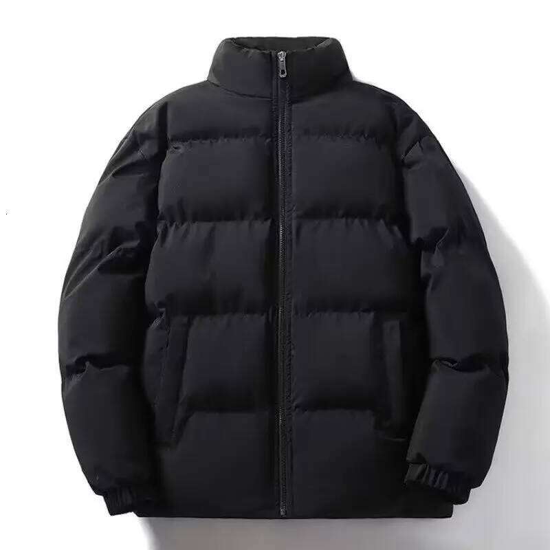 Down men's season new trendy brand double-sided wear stand up collar thick warm plus size cotton jacket J260626 - view 1
