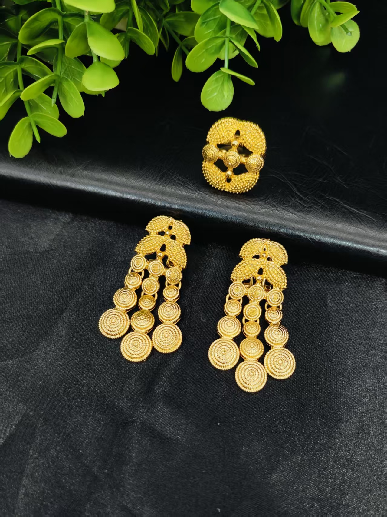 Ethiopian Dubai Tassel Gold Color Jewelry Sets For Women Wedding Indian Bridal Necklace And Earring 4Pcs Set Party Gifts - view 5