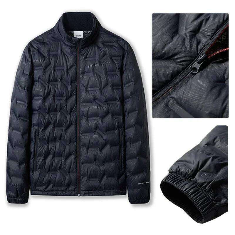 Men's Winter Down Jacket 80% White Duck Down, Waterproof Warm Hiking Climbing Coat for Outdoor Camping, Trekking & Sports J260626 - view 3
