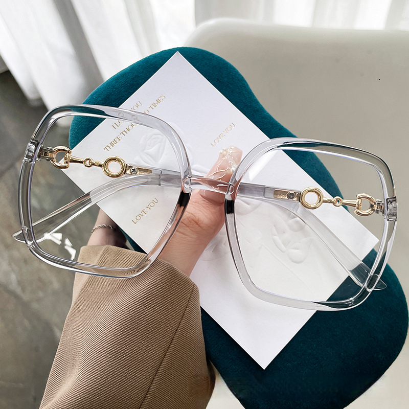 2026 Designer's New Polygonal Large Frame High-end Women's Anti Blue Light Glasses Luxurious High-end Women's Sunglasses Personalized T - view 4