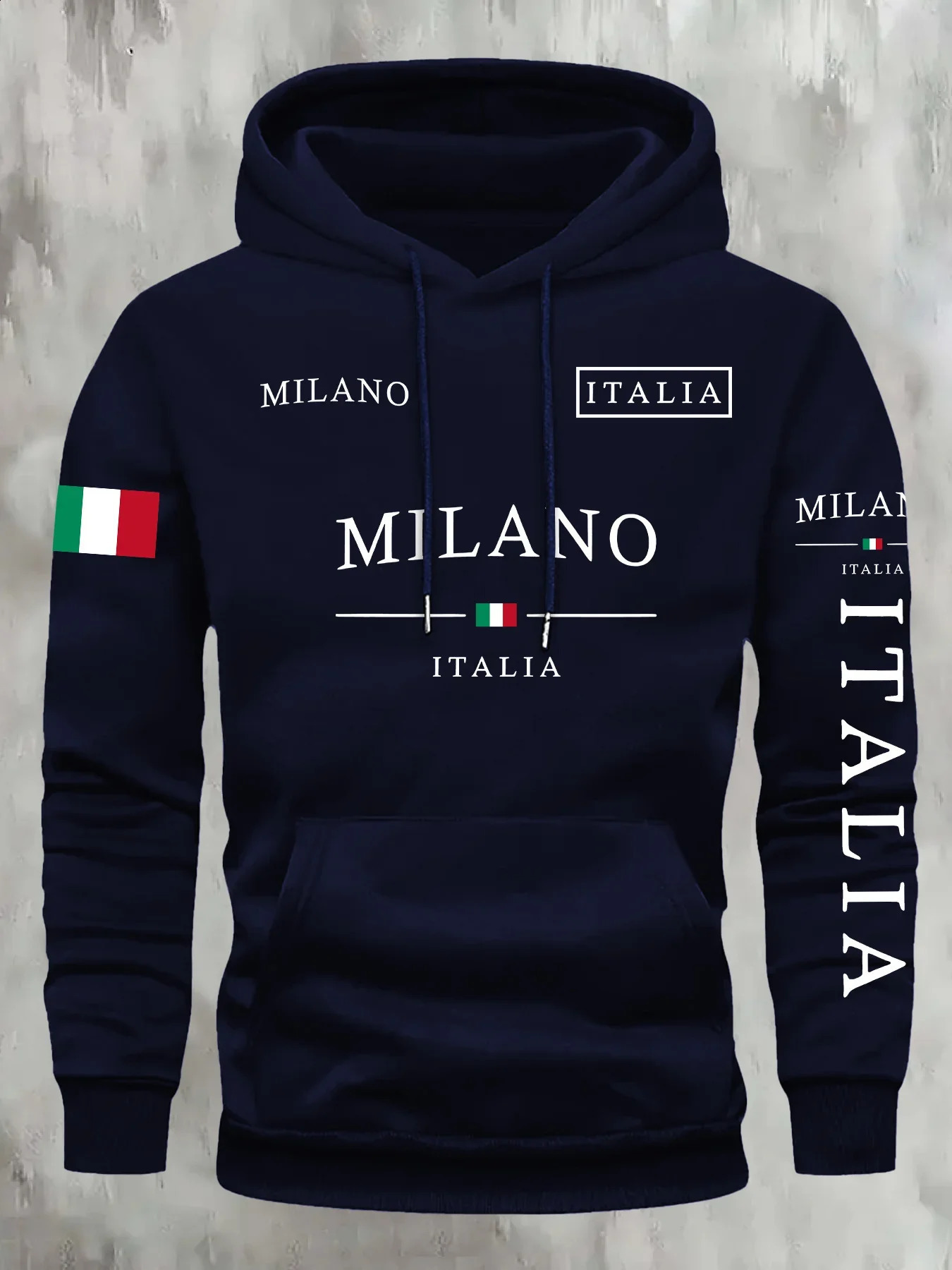 ITALIA MILANO Men Women Hoodie Outdoor Street Casual Sports Vacation Trend Spring Autumn Winter Couple Sweatshirt Top Clothing 260626 - view 3