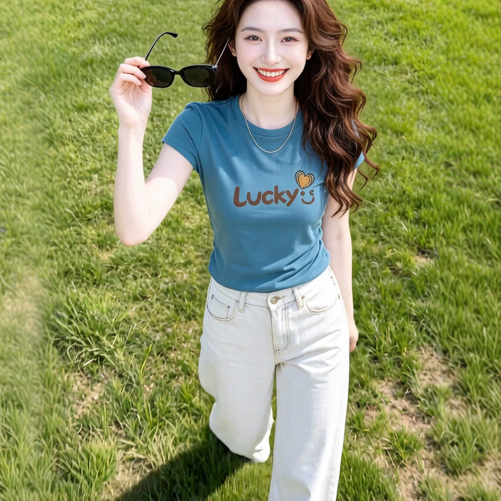 White Cotton Short Sleeve T Shirt For Women Summer New Style Loose And Simple Half Sleeve Tee High End Top - view 4
