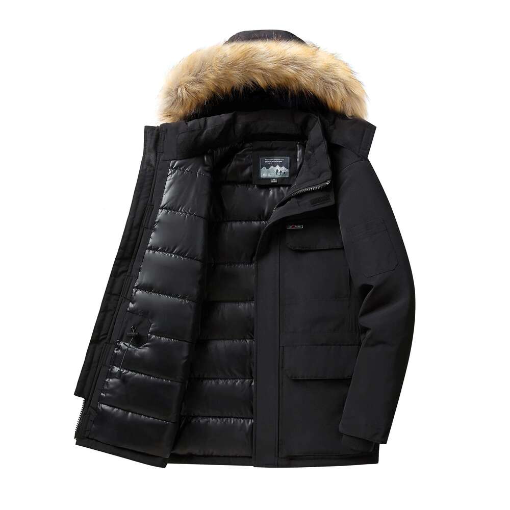 -30 Degree Winter Jacket Men Down Cotton Parkas Mid-length Large Fur Collar Male Thicken Coat Snow Overcoat Parka W260626 - view 6