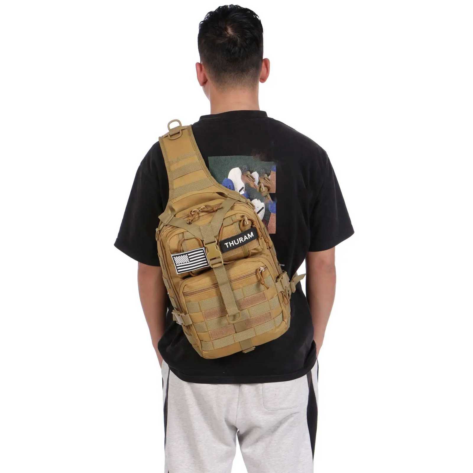 Sling Pack Tactical Backpack Assault Waterproof EDC Rucksack Bag for Outdoor Hiking Camping Hunting Trekking Travelling M260626 - view 6